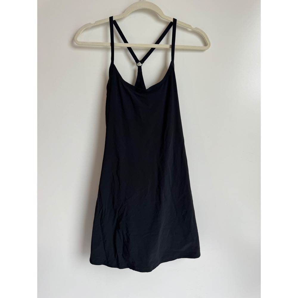Outdoor Voices Exercise Dress Black Athletic Mini Shorts Pocket Small Tennis